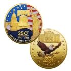 Independence Edition 250th Anniversary of the United States Commemorative Gold Plated Coin 4th of July 6