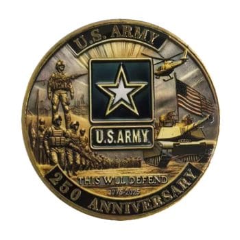 US Army 250th Anniversary Bronze Plated Commemorative Coin America 250