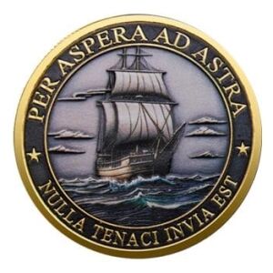 Per Aspera Ad Astra Motivational Nautical Challenge Gold Plated Coin All Products