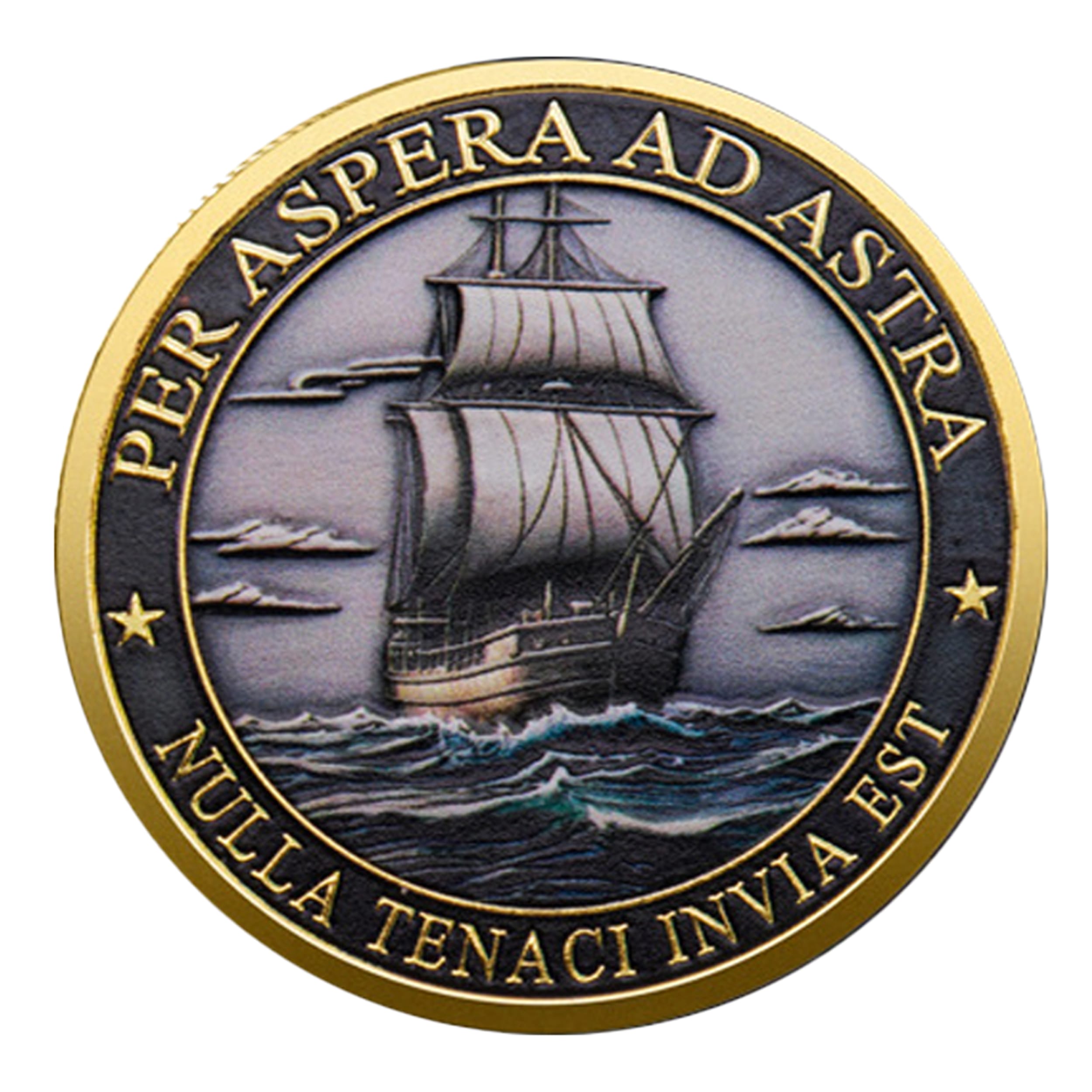 Per Aspera Ad Astra Motivational Nautical Challenge Gold Plated Coin All Products Per Aspera Ad Astra Motivational Nautical Challenge Gold Plated Coin All Products 3