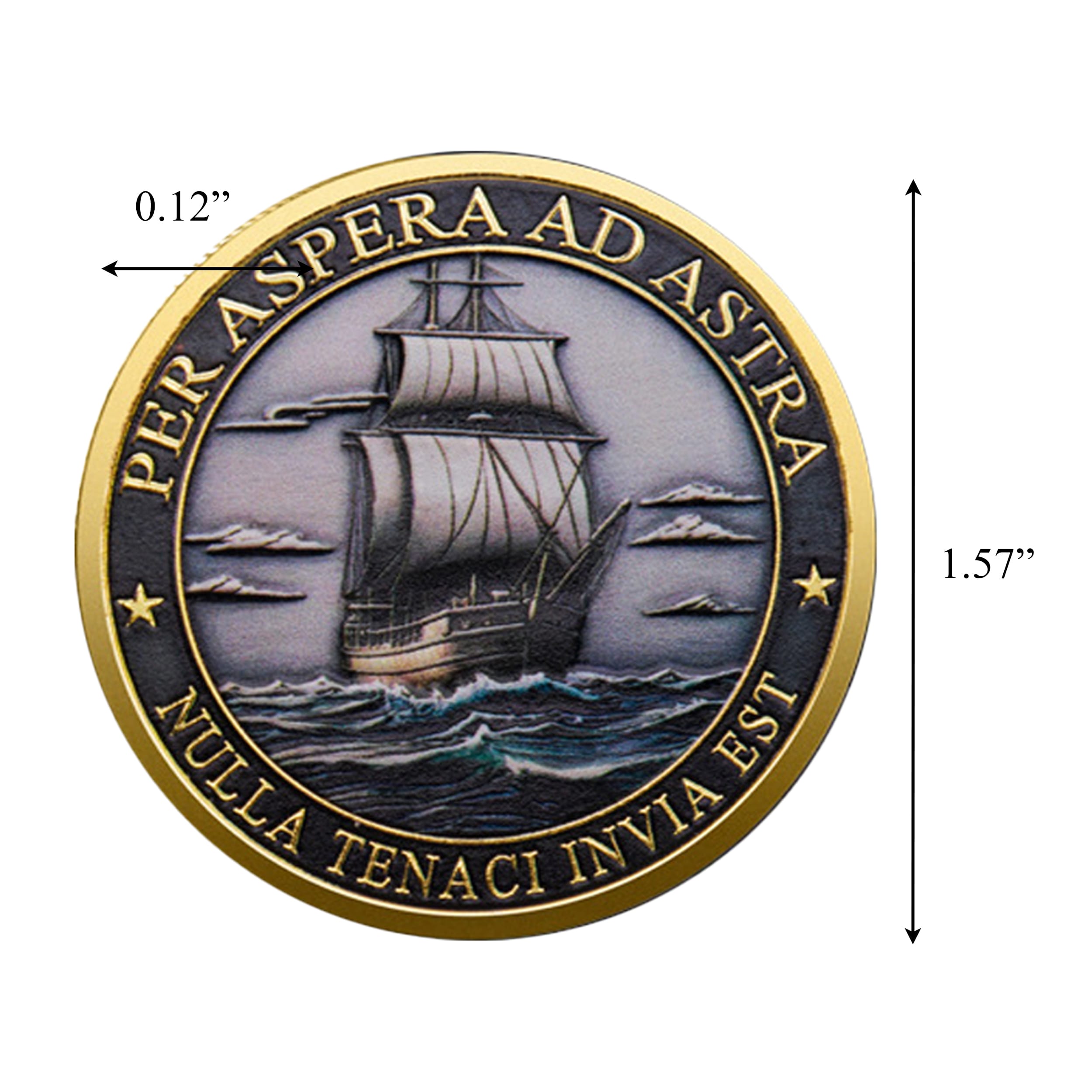 Per Aspera Ad Astra Motivational Nautical Challenge Gold Plated Coin All Products Per Aspera Ad Astra Motivational Nautical Challenge Gold Plated Coin All Products 5