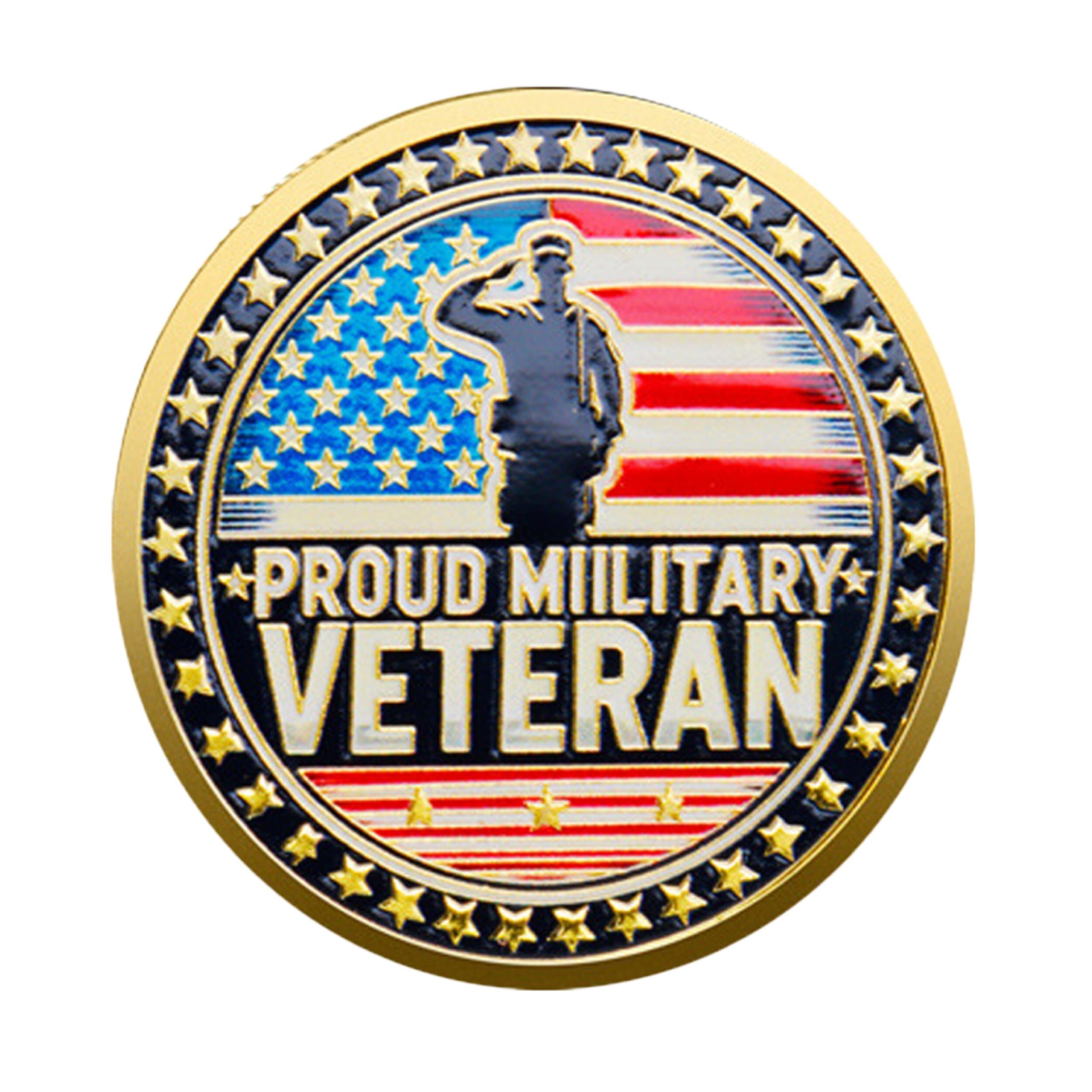 Proud Military Veteran Challenge Gold Plated Coin All Products Proud Military Veteran Challenge Gold Plated Coin All Products 3