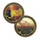 Firefighter Courage Tribute Gold Plated Challenge Coin All Products 6