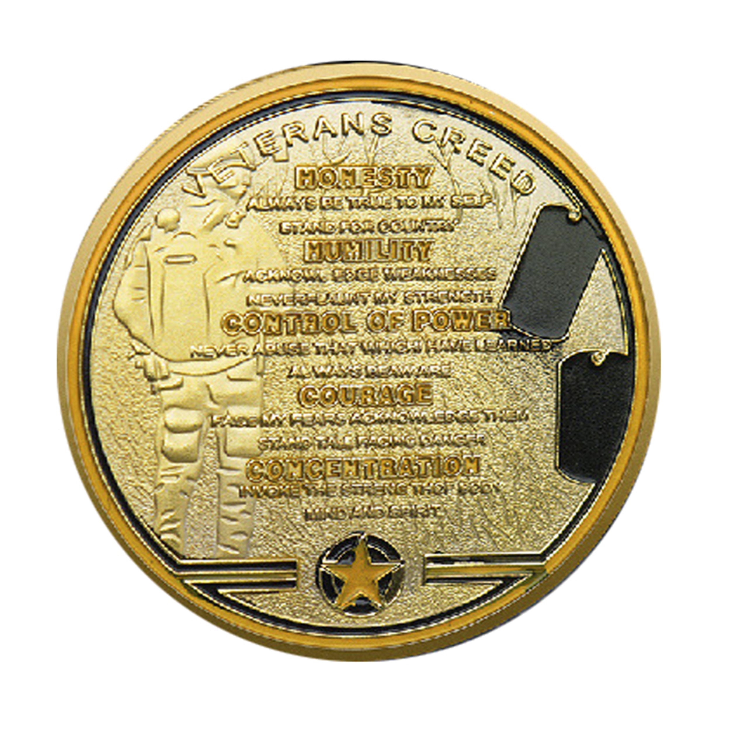 Veterans Creed Gold Plated Challenge Coin All Products Veterans Creed Gold Plated Challenge Coin All Products 5