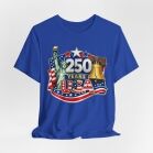 250 Years USA graphic tee | American flag, Statue of Liberty, Liberty Bell 4th of July 22