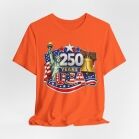 250 Years USA graphic tee | American flag, Statue of Liberty, Liberty Bell 4th of July 10