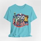 250 Years USA graphic tee | American flag, Statue of Liberty, Liberty Bell 4th of July 20