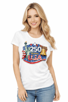 250 Years USA graphic tee | American flag, Statue of Liberty, Liberty Bell 4th of July 31