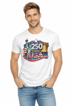 250 Years USA graphic tee | American flag, Statue of Liberty, Liberty Bell 4th of July 32