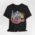 250 Years USA graphic tee | American flag, Statue of Liberty, Liberty Bell 4th of July 12
