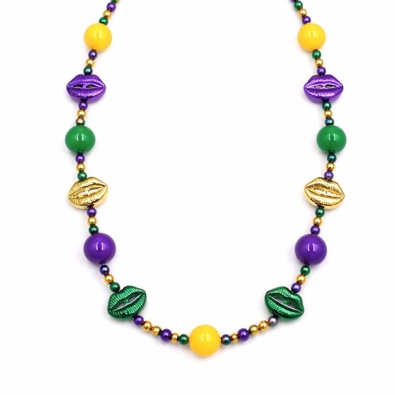 Carnival Lip Charm Beads Mardi Gras Necklace All Products 3
