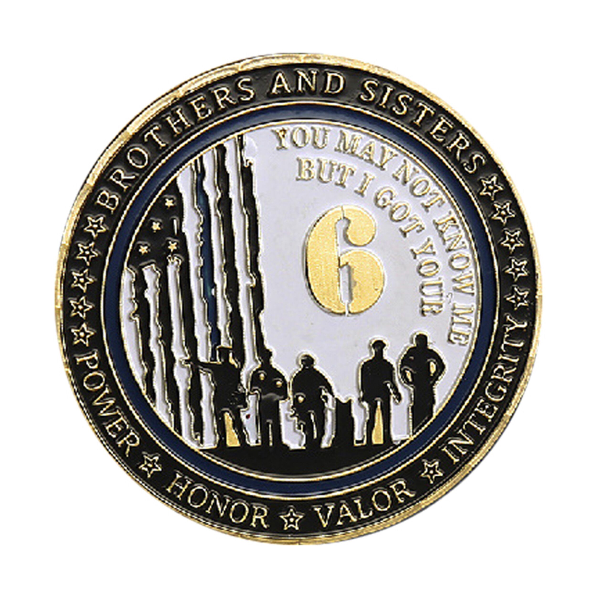 I Got Your 6 Police Gold Plated Challenge Coin All Products I Got Your 6 Police Gold Plated Challenge Coin All Products 3
