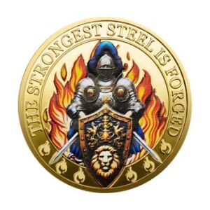 Strongest Steel Forged in Fire Inspirational Challenge Gold Plated Coin All Products
