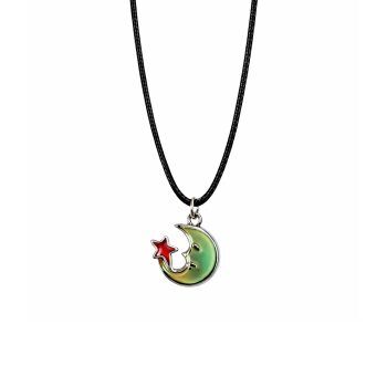 Color Changing Crescent Moon Charm Mood Necklace Mood Rings Color Changing Crescent Moon Charm Mood Necklace Mood Rings