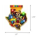 Viva Fiesta San Antonio Texas Flashing Body Light Lapel Pin 4th of July 4