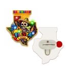 Viva Fiesta San Antonio Texas Flashing Body Light Lapel Pin 4th of July 6