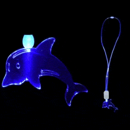 Acrylic LED Blue Dolphin Necklace All Products Acrylic LED Blue Dolphin Necklace All Products 3