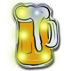 Beer Flashing Body Light Lapel Pins All Body Lights and Blinkees Beer Flashing Body Light Lapel Pins All Body Lights and Blinkees 4