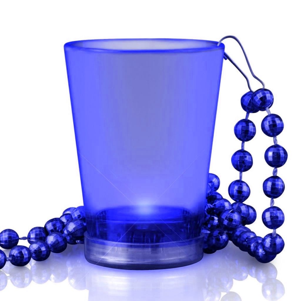 Light Up Blue Shot Glass on Blue Beaded Necklaces All Products Light Up Blue Shot Glass on Blue Beaded Necklaces All Products 5