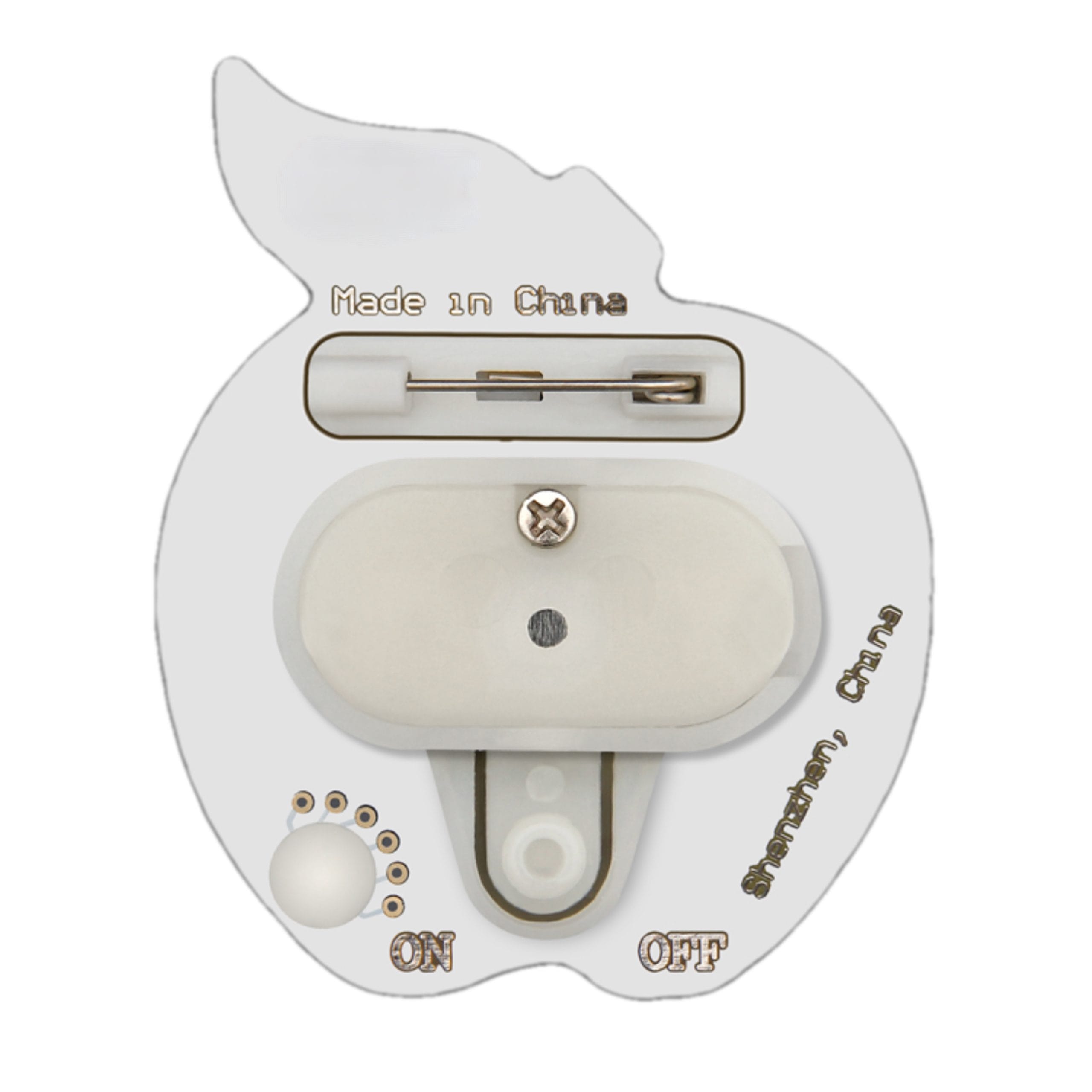 Red Apple Flashing Body Light Lapel Pins All Body Lights and Blinkees Red Apple Flashing Body Light Lapel Pins All Body Lights and Blinkees 4