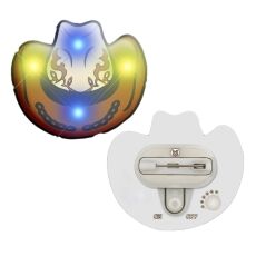 Cowboy Hat Flashing Body Light Lapel Pins All Body Lights and Blinkees Cowboy Hat Flashing Body Light Lapel Pins All Body Lights and Blinkees 5