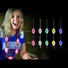 Light Up Football Beaded Necklace Silver All Products Light Up Football Beaded Necklace Silver All Products 3