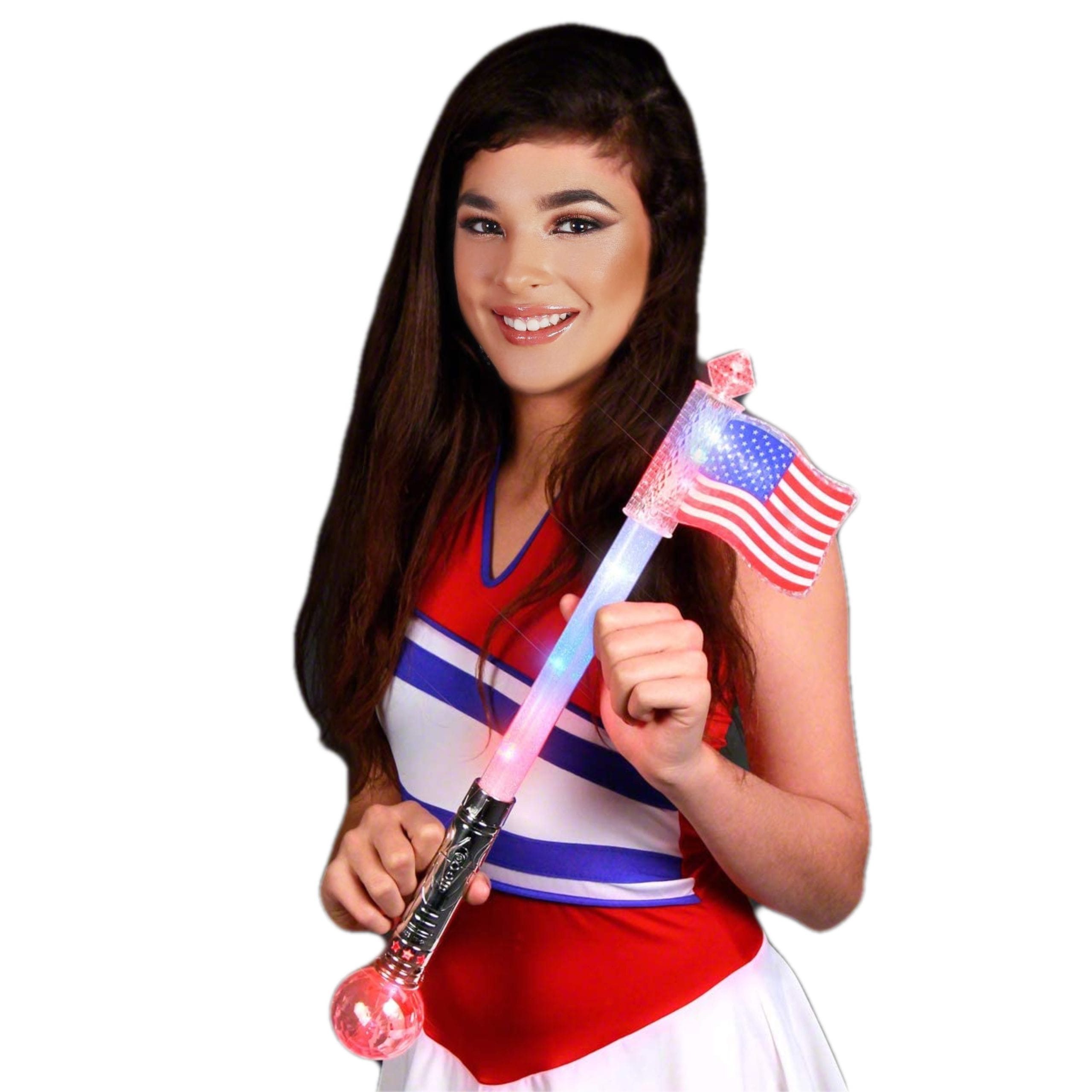 LED USA Flag Wand 2 Inch Glow Sticks LED USA Flag Wand 2 Inch Glow Sticks 7