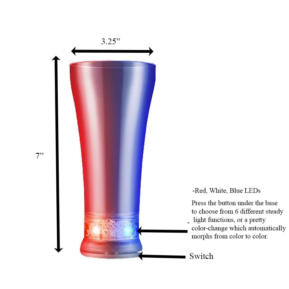 Pilsner Glass Red White Blue 4th of July Pilsner Glass Red White Blue 4th of July 5
