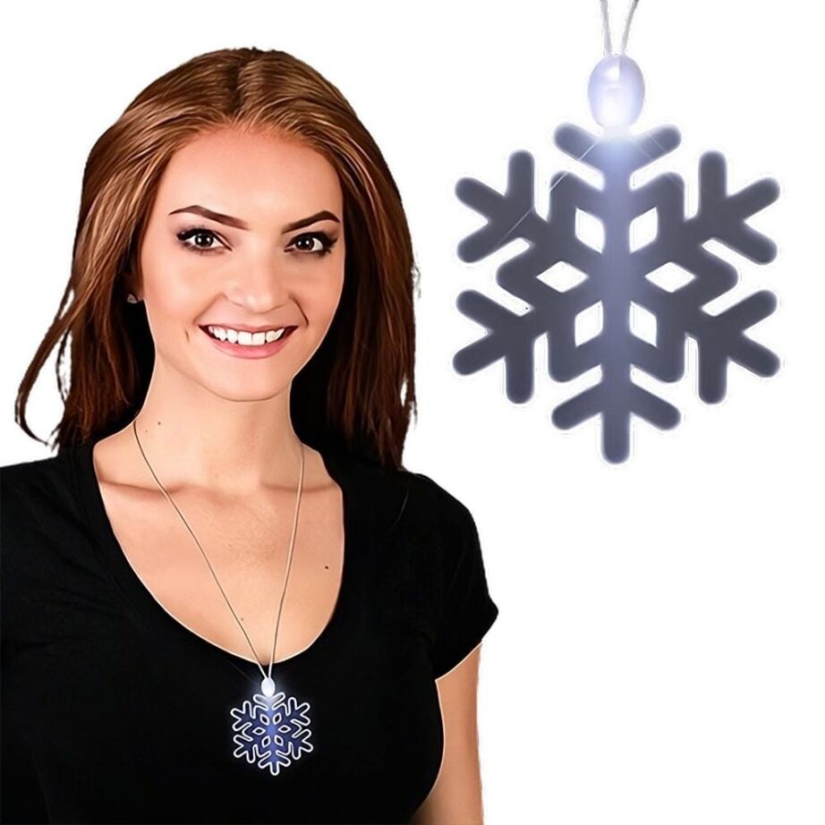 White Snowflake LED Acrylic Necklace All Products White Snowflake LED Acrylic Necklace All Products 3