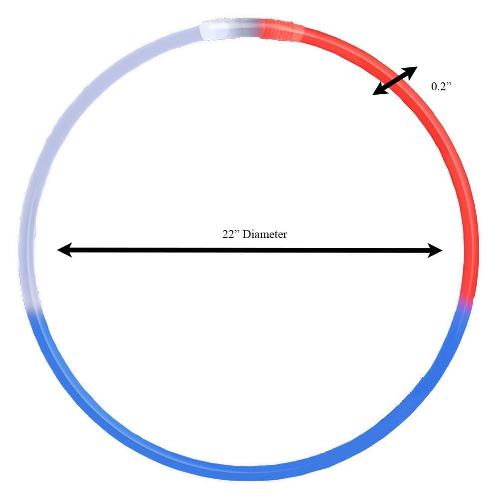 Glow Necklace Tri Color Red White and Blue Tube of 25 4th of July Glow Necklace Tri Color Red White and Blue Tube of 25 4th of July 6