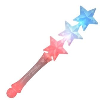 3 Star Red White Blue Patriotic Wand 4th of July 3