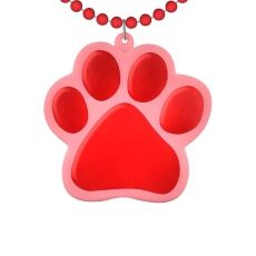 Light Up Red Paw Print Charm Necklace All Products Light Up Red Paw Print Charm Necklace All Products 6