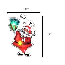 Ho Ho Ho Santa Flashing Blinky Body Light Lapel Pins All Body Lights and Blinkees Ho Ho Ho Santa Flashing Blinky Body Light Lapel Pins All Body Lights and Blinkees 5