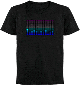 Electro Luminescent Equalizer T Shirt Extra Large All Products Electro Luminescent Equalizer T Shirt Extra Large All Products 3