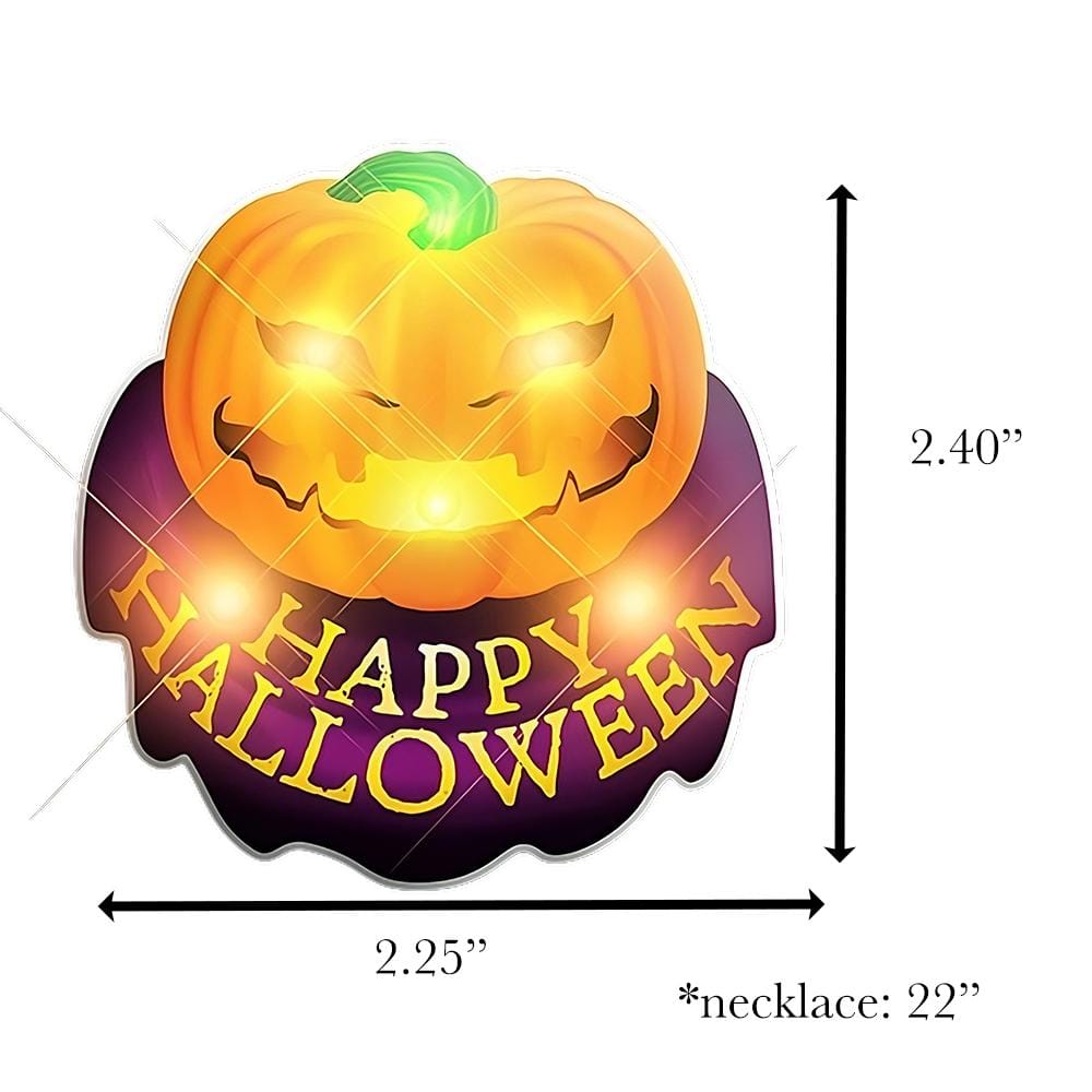 Happy Halloween Pumpkin Flashing Body Light Necklace All Body Lights and Blinkees Happy Halloween Pumpkin Flashing Body Light Necklace All Body Lights and Blinkees 5