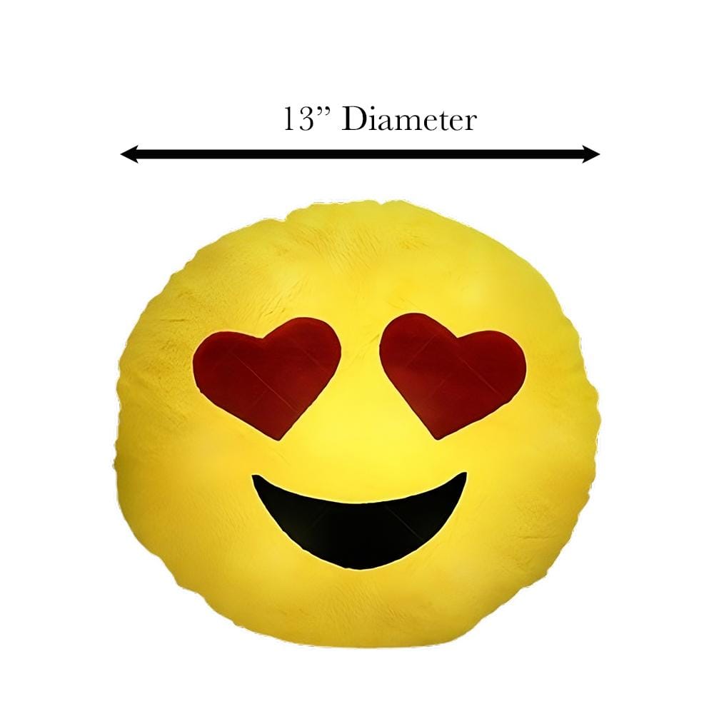 Light Up Emoji Heart Eyes Decorative Pillow All Products Light Up Emoji Heart Eyes Decorative Pillow All Products 4