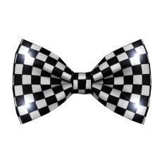 Black and White Checkered Bow Tie with White LED Lights All Products Black and White Checkered Bow Tie with White LED Lights All Products 6