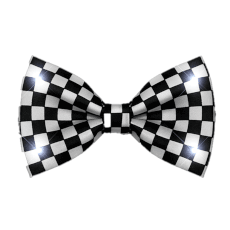 Black and White Checkered Bow Tie with White LED Lights All Products Black and White Checkered Bow Tie with White LED Lights All Products 5