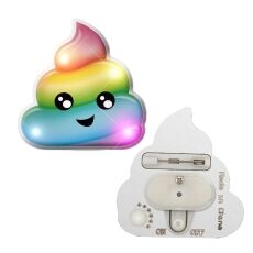 Happy Unicorn Rainbow Poop Swirl Emoji Flashing Body Light Lapel Pins All Body Lights and Blinkees Happy Unicorn Rainbow Poop Swirl Emoji Flashing Body Light Lapel Pins All Body Lights and Blinkees 6