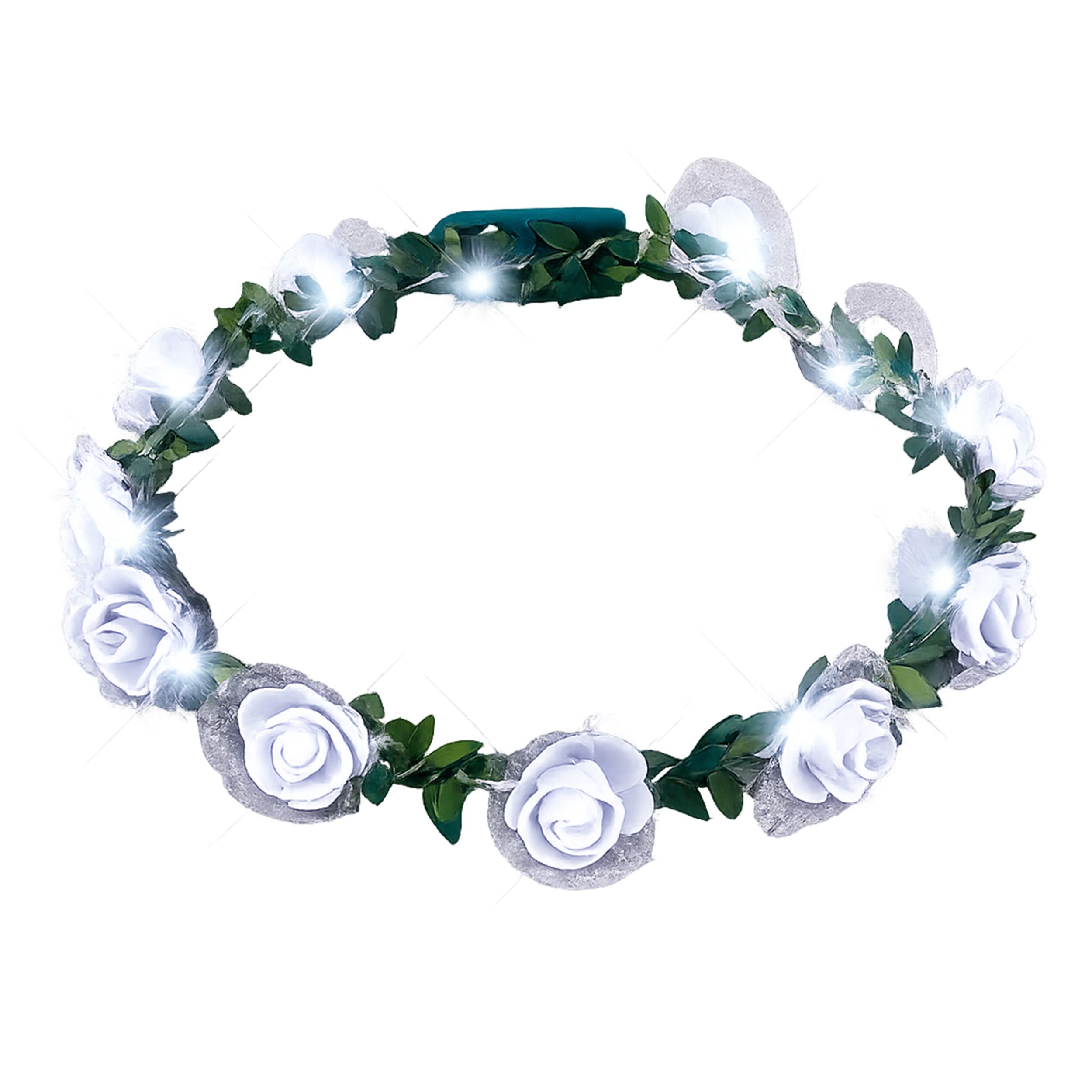 Light Up White Rose Flower Princess Halo Crown Headband All Products Light Up White Rose Flower Princess Halo Crown Headband All Products 5