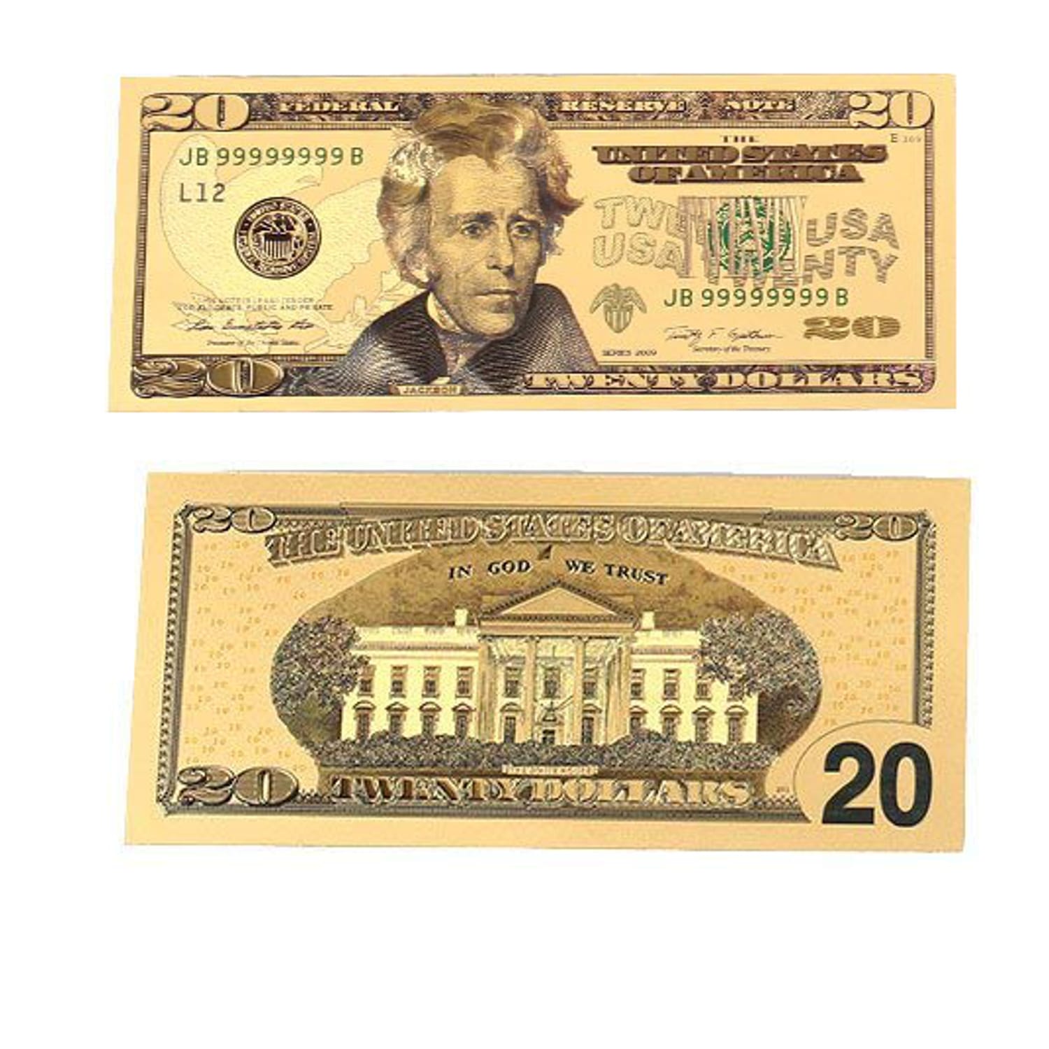 20 Dollar Bill 24K Gold Plated Decorative Collectible Replica Banknote 24K Gold and Silver Plated Replica Bills 20 Dollar Bill 24K Gold Plated Decorative Collectible Replica Banknote 24K Gold and Silver Plated Replica Bills 3