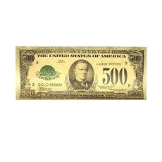 500 Dollar American Dollar Bill 24k Gold Plated Art Collectibles Fake Banknote Currency for Decoration 24K Gold and Silver Plated Replica Bills 500 Dollar American Dollar Bill 24k Gold Plated Art Collectibles Fake Banknote Currency for Decoration 24K Gold and Silver Plated Replica Bills 4