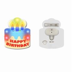 Birthday Cake Flashing Body Light Lapel Pins All Body Lights and Blinkees Birthday Cake Flashing Body Light Lapel Pins All Body Lights and Blinkees 6