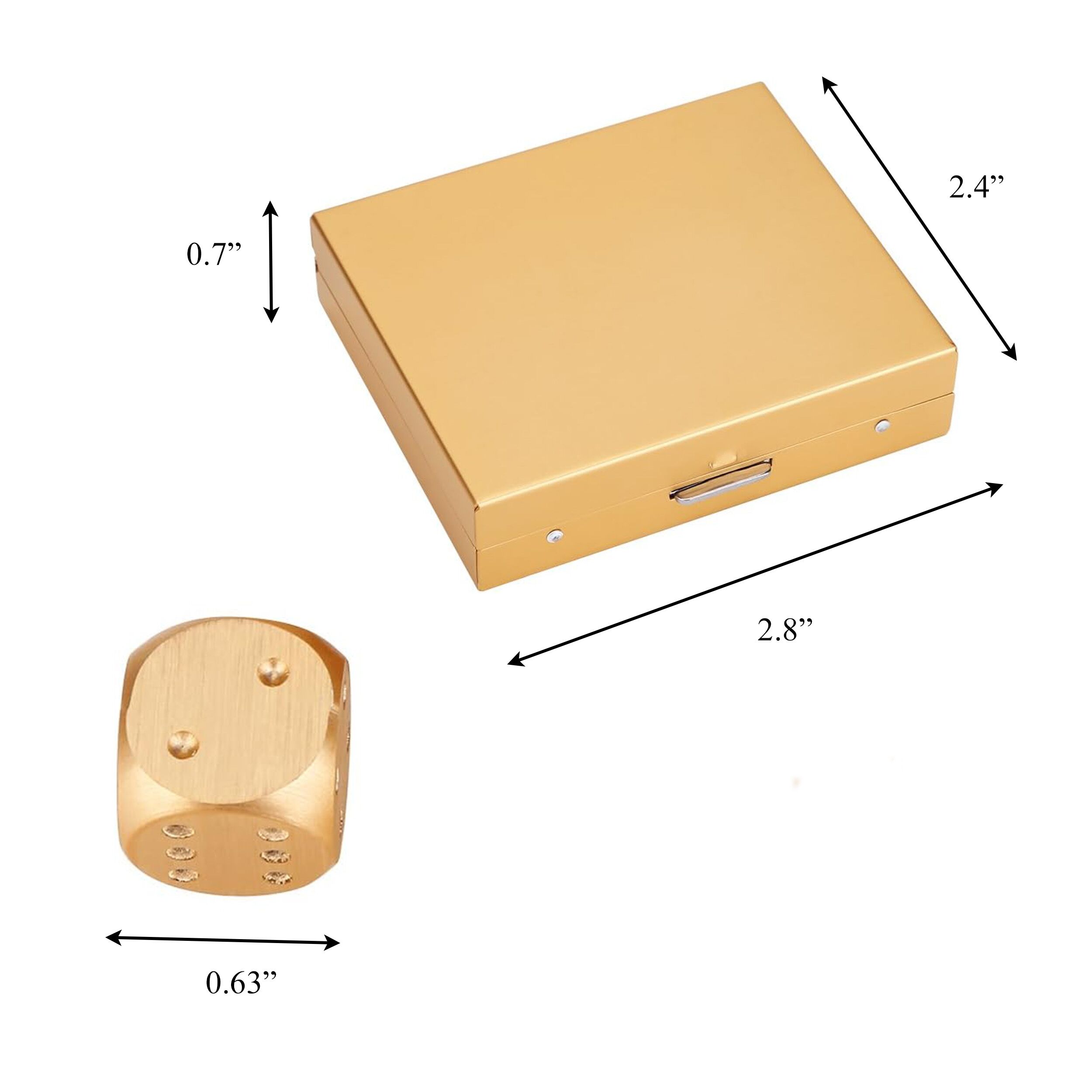 Set of 5 Gold Plated Metal Dice with Gold Box All Products Set of 5 Gold Plated Metal Dice with Gold Box All Products 4