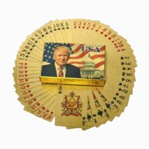 24 Karat Donald Trump Gold Plated Waterproof Playing Cards 24K Gold and Silver Plated Replica Bills 24 Karat Donald Trump Gold Plated Waterproof Playing Cards 24K Gold and Silver Plated Replica Bills 3