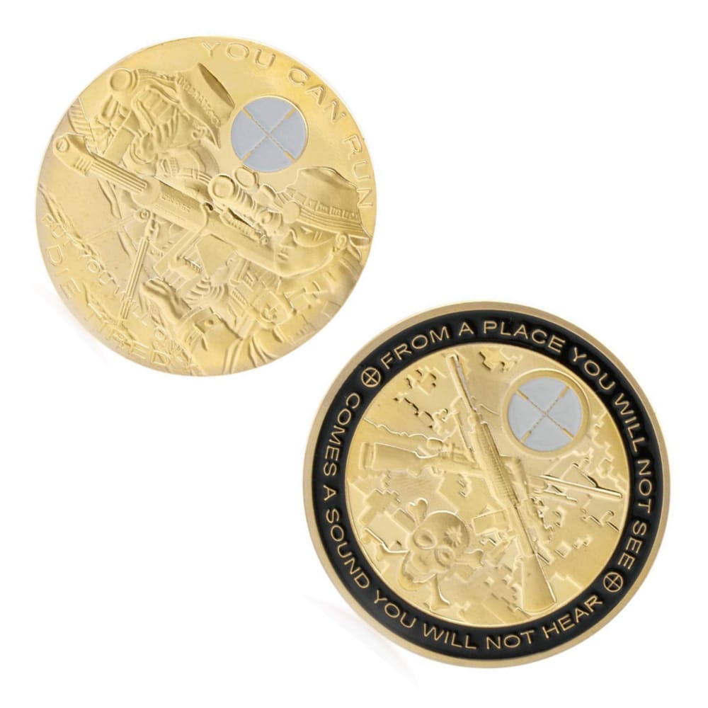 Sniper You Can Run Die Tired Challenge Gold Plated Coin All Products Sniper You Can Run Die Tired Challenge Gold Plated Coin All Products 5