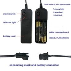 Rave EL Wire Halloween Party Mask Assorted Colors 1 Piece All Products Rave EL Wire Halloween Party Mask Assorted Colors 1 Piece All Products 9