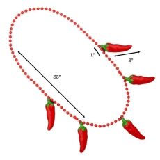 Non Light Up Five Jumbo Charm Chili Pepper Necklace for Cinco de Mayo All Products Non Light Up Five Jumbo Charm Chili Pepper Necklace for Cinco de Mayo All Products 6