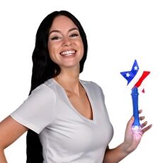 Light Up Patriotic US Flag Prism Wand Fourth of July 2 Inch Glow Sticks Light Up Patriotic US Flag Prism Wand Fourth of July 2 Inch Glow Sticks 4
