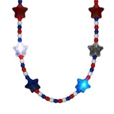Flashing Patriotic Disco Prism Stars Red White Blue Necklace 4th of July Flashing Patriotic Disco Prism Stars Red White Blue Necklace 4th of July 4